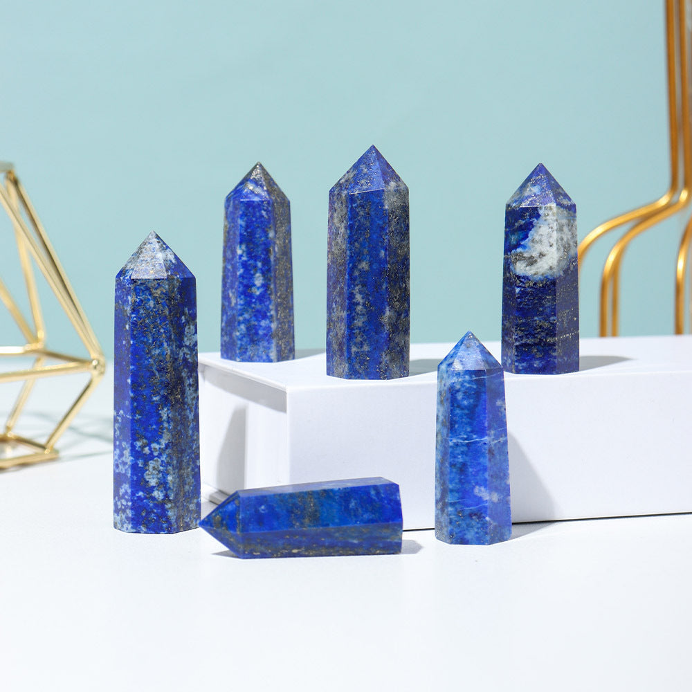 Natural Lapis Lazuli polished crystal tower