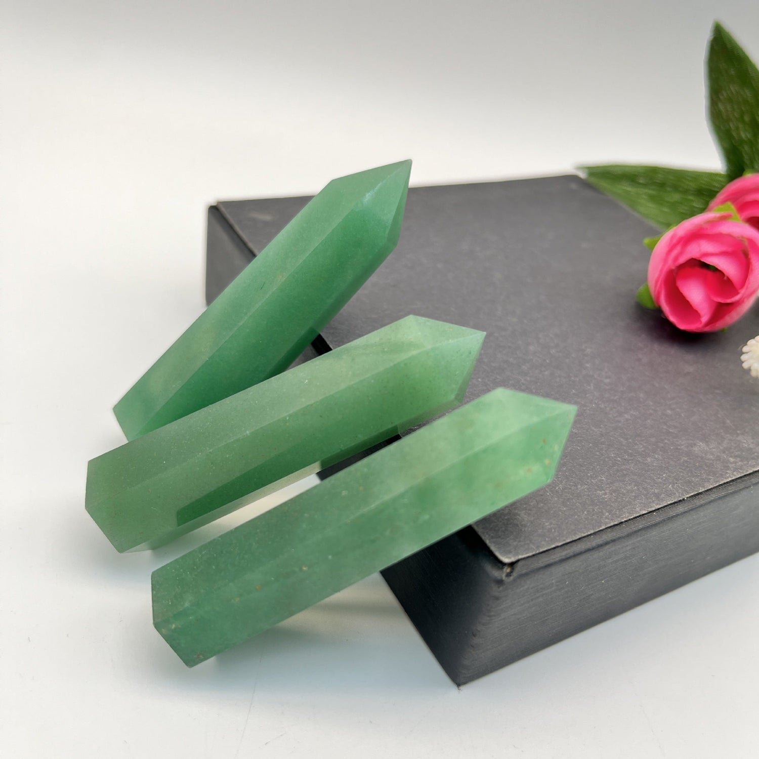 Natural Green Aventurine polished crystal tower