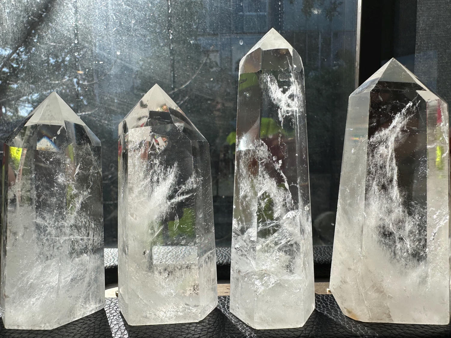 Natural Brazilian Clear Quartz crystal tower