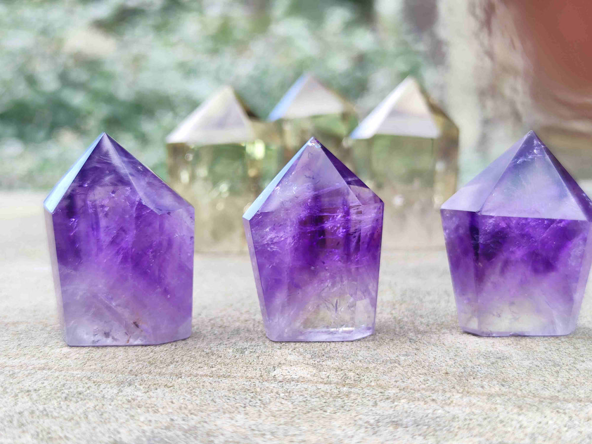 Brazilian Amethyst Tower, Deep Violet Natural Crystal Point – alternate view 4