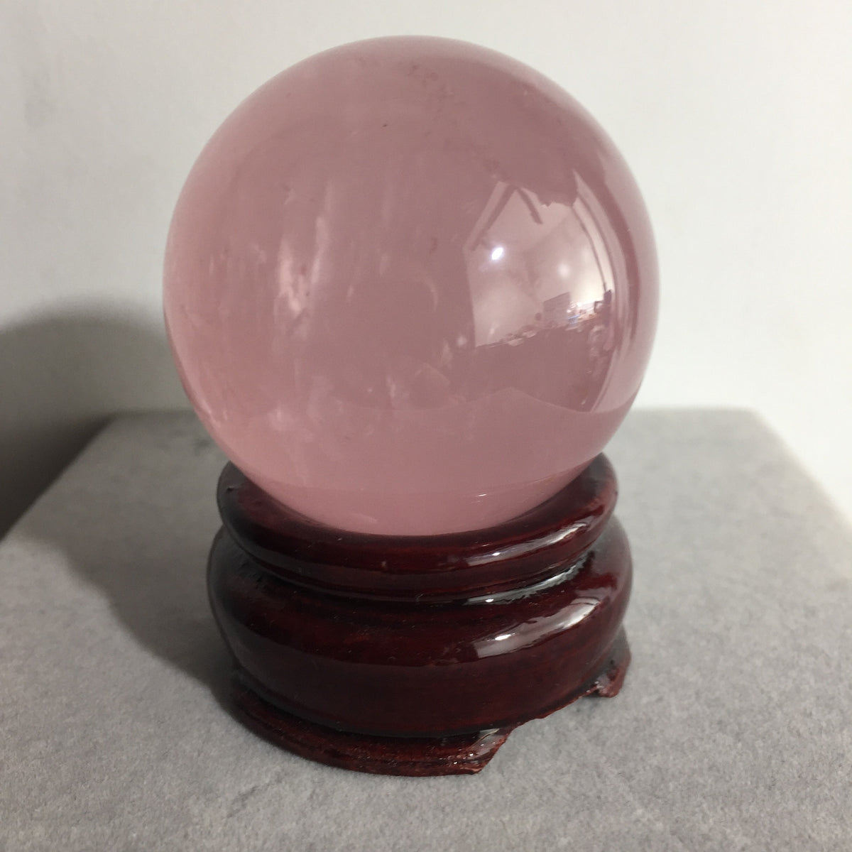 Mozambique Rose Quartz Sphere – Natural Pink Crystal Ball product photo 1
