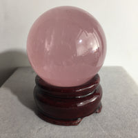 Mozambique Rose Quartz Sphere | Natural Pink Crystal Ball