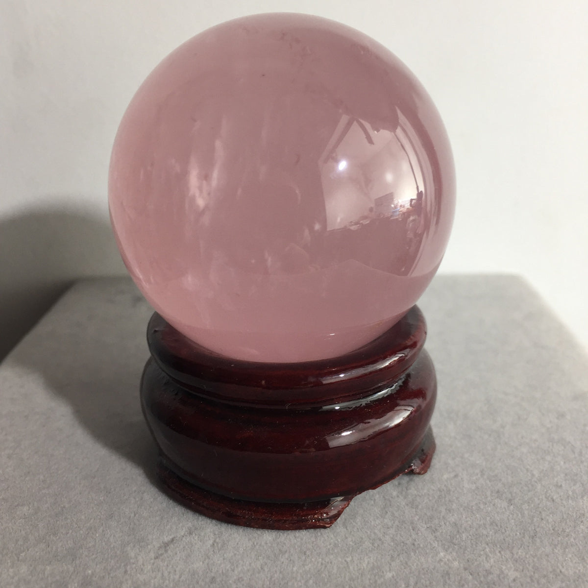 Mozambique Rose Quartz Sphere – Natural Pink Crystal Ball product photo 2