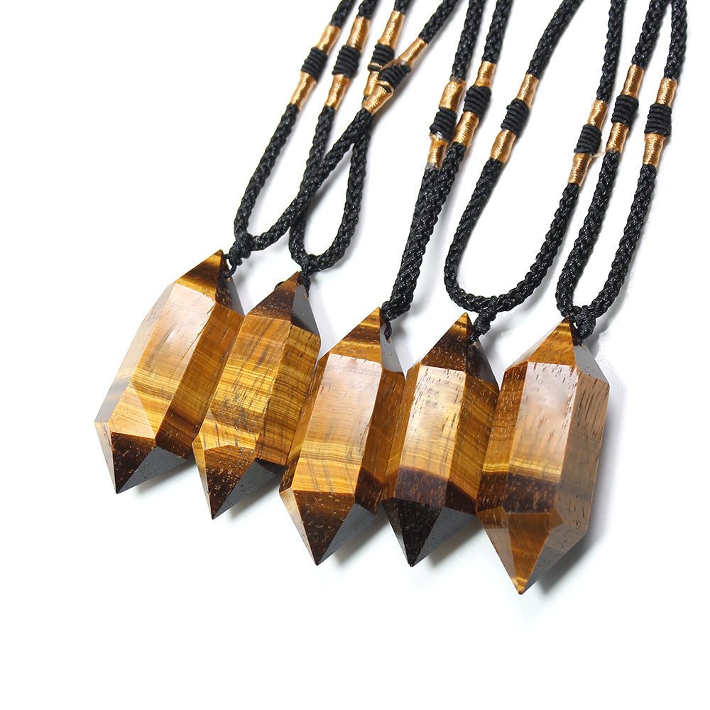 Tiger’s Eye Necklace | Natural 4–5cm Crystal Pendant