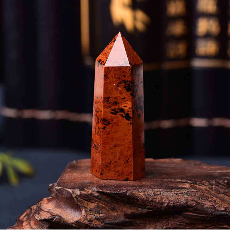Mahogany Obsidian Tower | Natural Polished Stone 5–8cm
