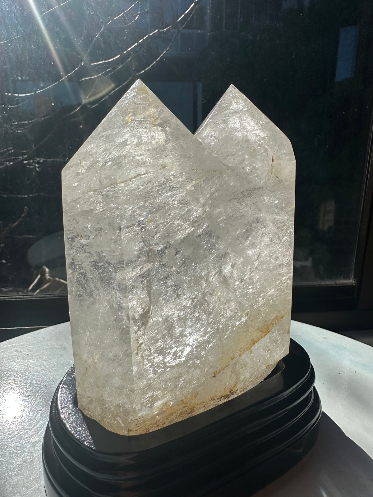 Brazilian Clear Quartz Twin Tower with Paired Points | 2kg 15.4cm Exact Piece