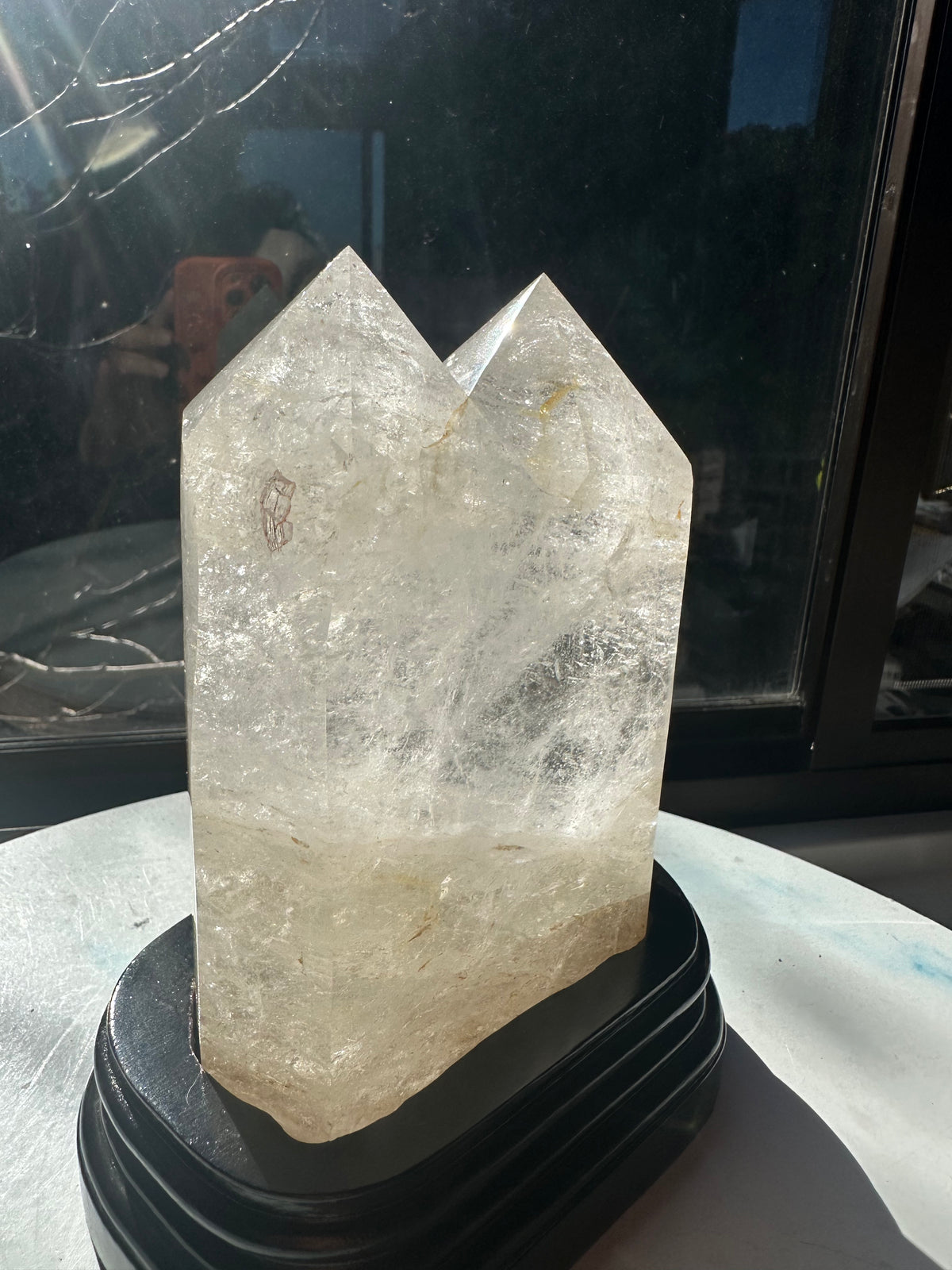 Brazilian Clear Quartz Twin Tower with Paired Points | 2kg 15.4cm Exact Piece