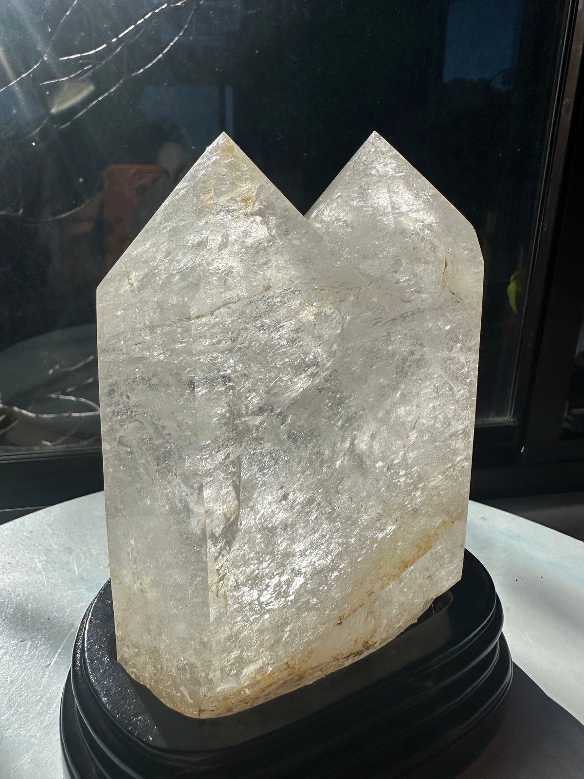 Brazilian Clear Quartz Twin Tower with Paired Points | 2kg 15.4cm Exact Piece