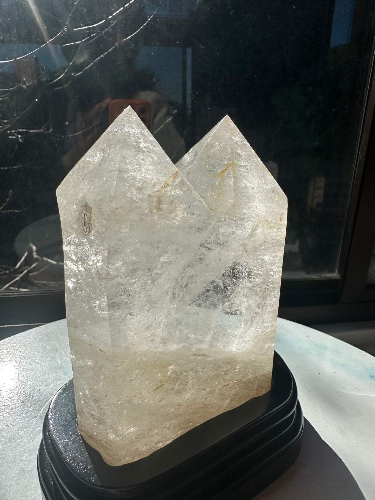 Brazilian Clear Quartz Twin Tower with Paired Points | 2kg 15.4cm Exact Piece
