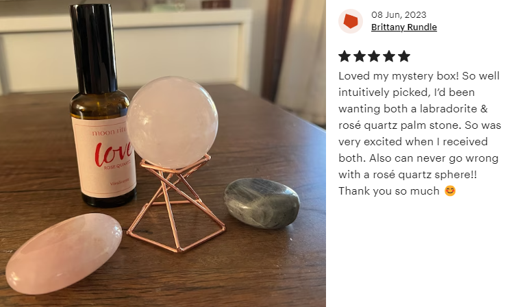 Intuitively chosen crystal mystery box with a mixed natural-crystal selection