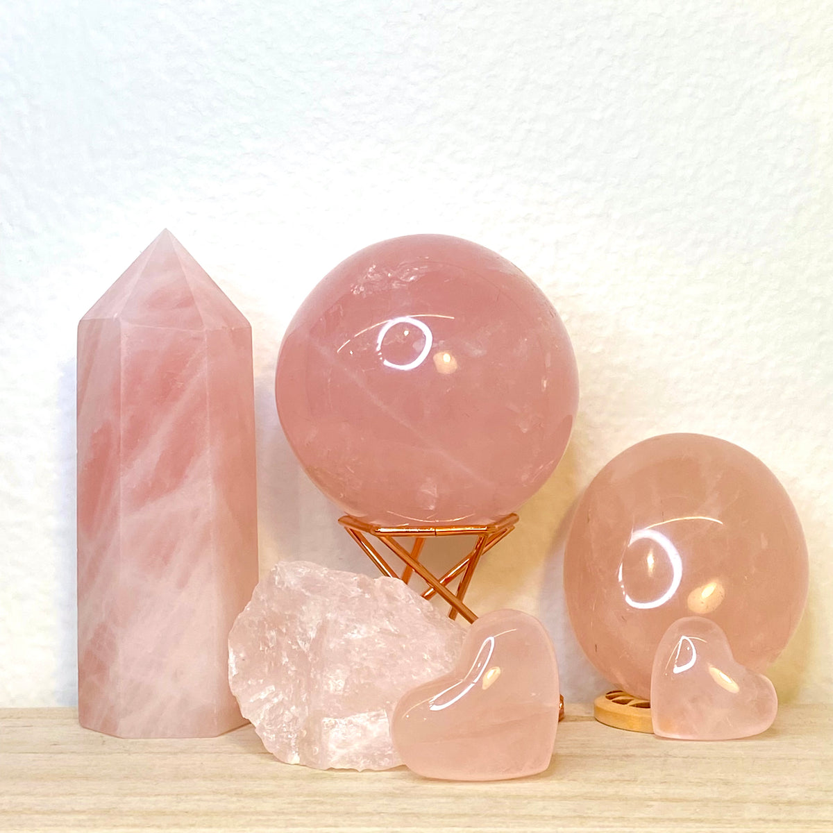 Custom self-care crystal box with a mixed natural-crystal selection