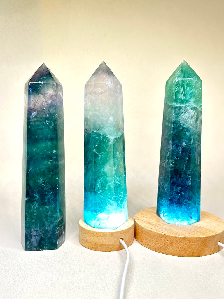 Large Green Fluorite Tower - Healing Crystal, Balance, Clarity