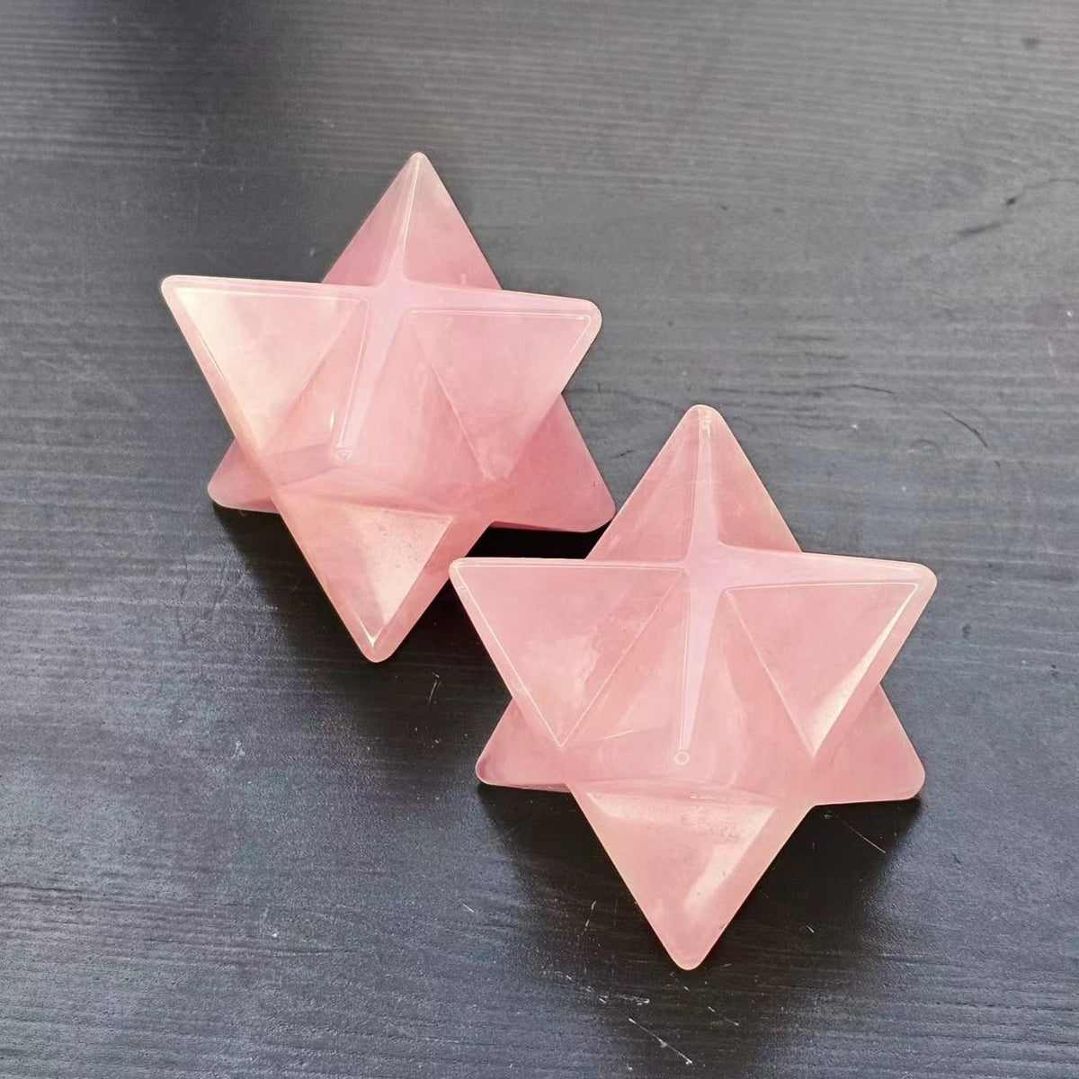 Rose Quartz Merkaba | Natural Crystal Star 5.5cm