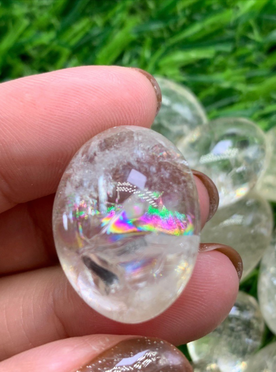 Brazilian Citrine Quartz Tumble – back view