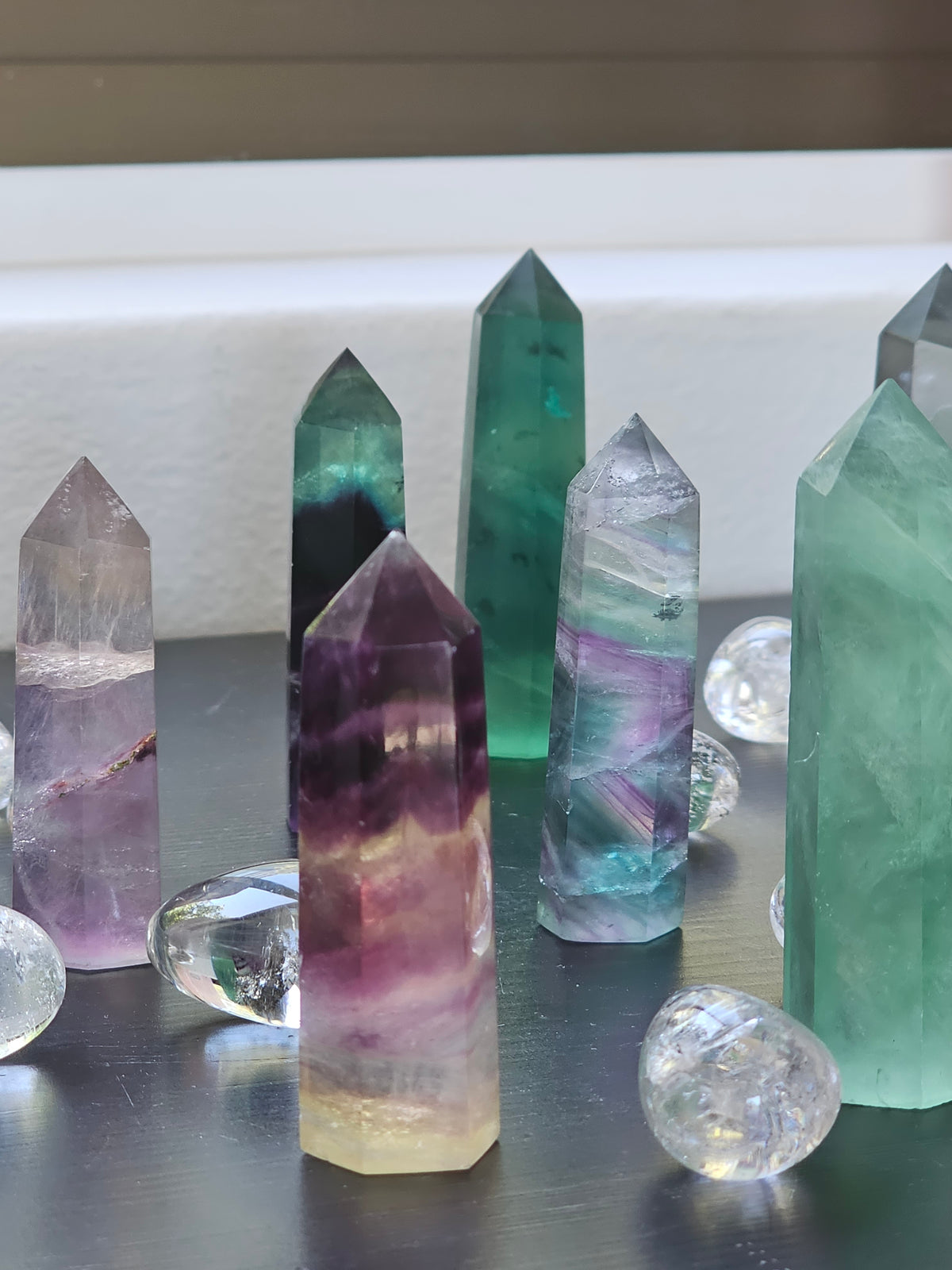 Fluorite Tower | Natural Crystal Point 6–8cm