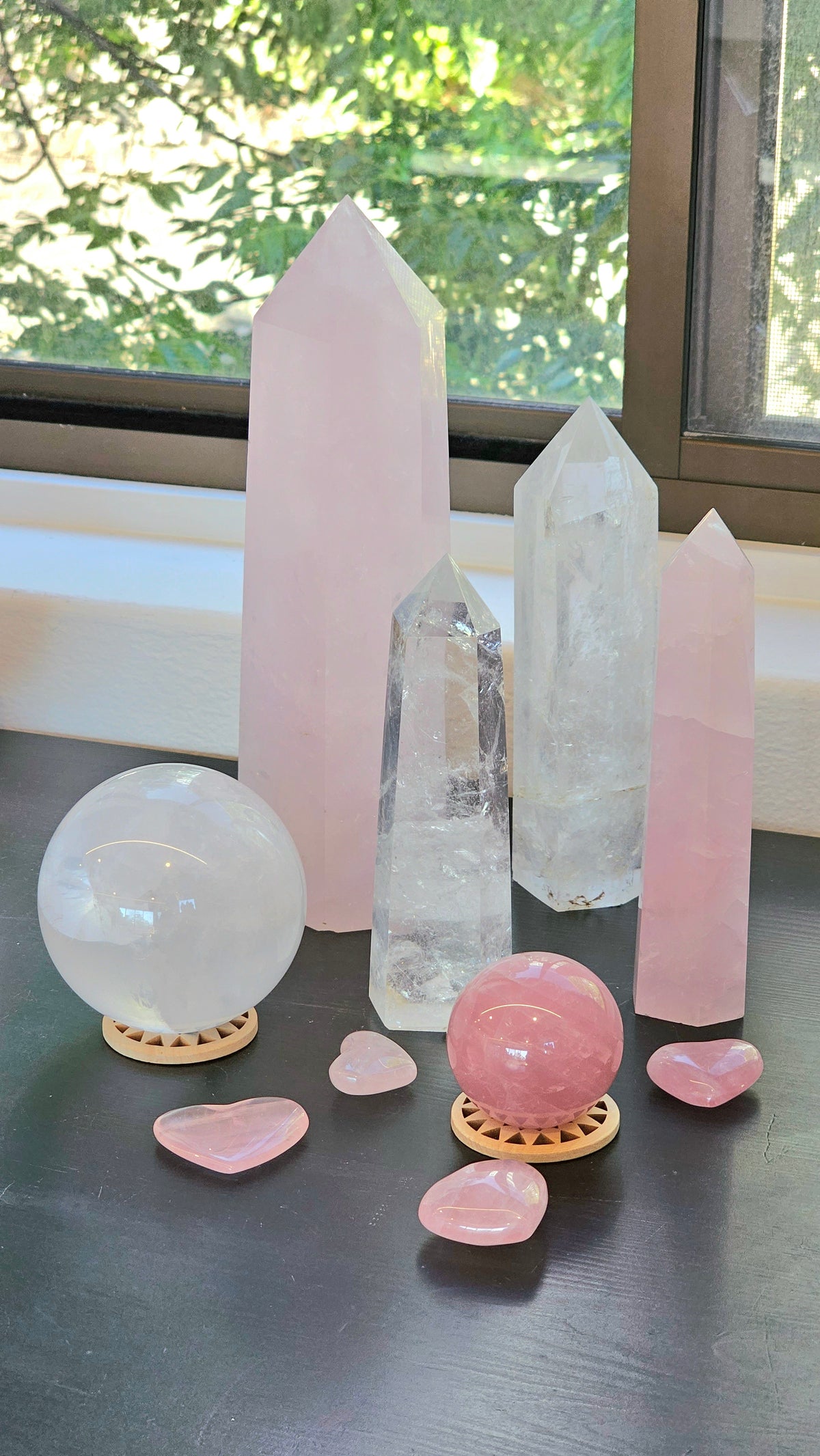 Natural Rose Quartz Sphere | Polished Pink Crystal Ball