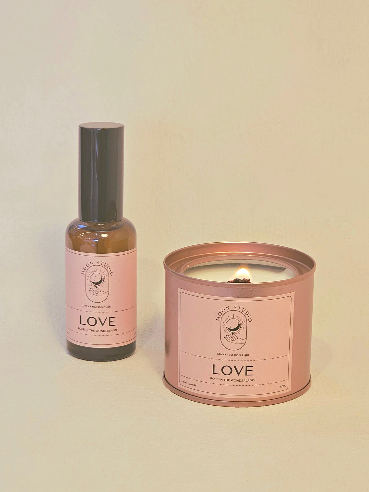 Rose Quartz & Jasmine Ritual Candle – Soy Wax Candle product photo 6