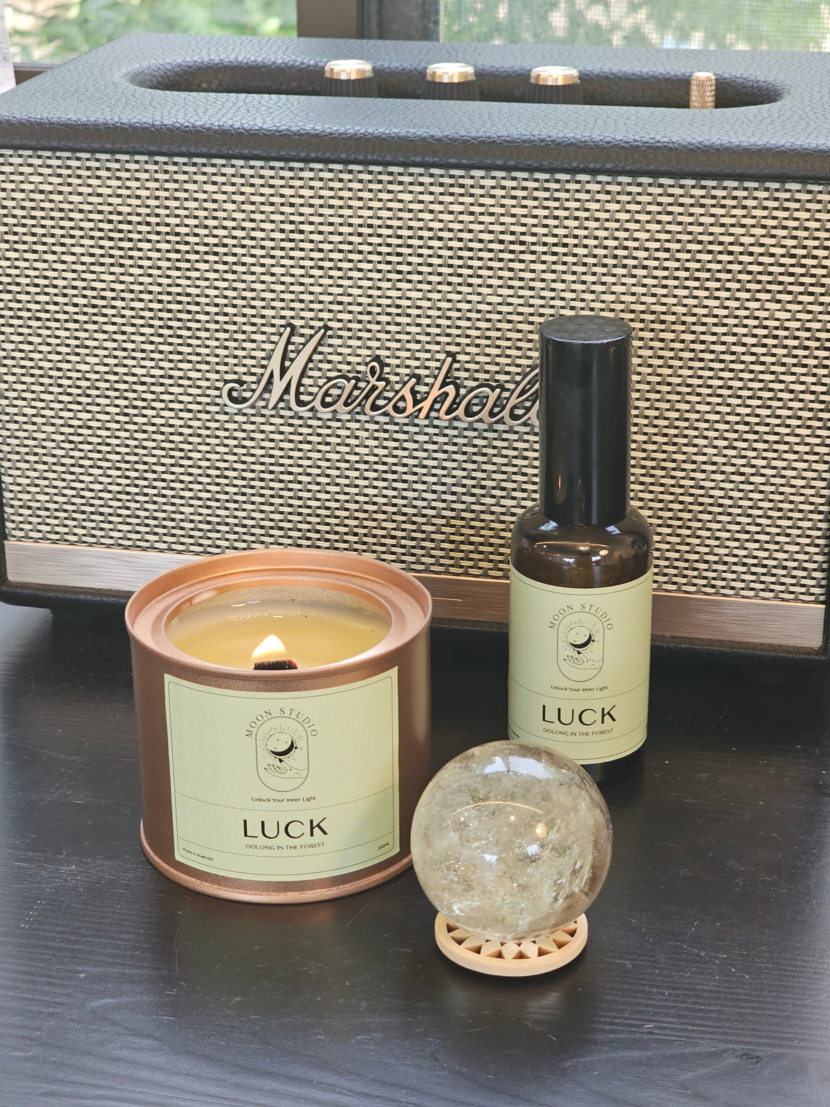 Citrine Sphere Ritual Gift Set – natural inclusions detail