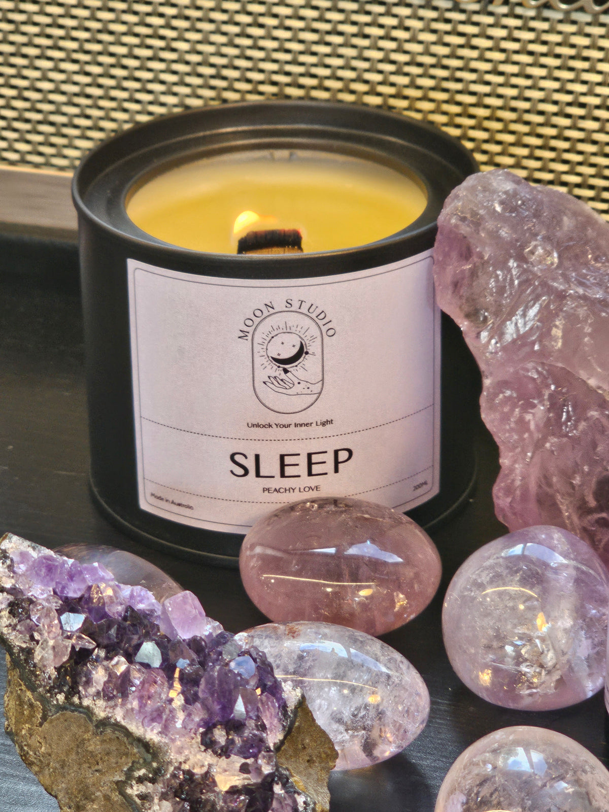 Sleep Ritual Kit | Soy Candle, Room Spray & Amethyst Cluster