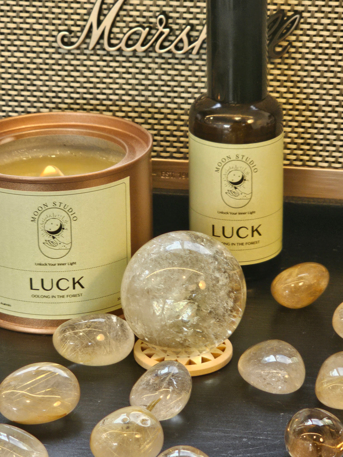 Citrine Sphere Ritual Gift Set – front view