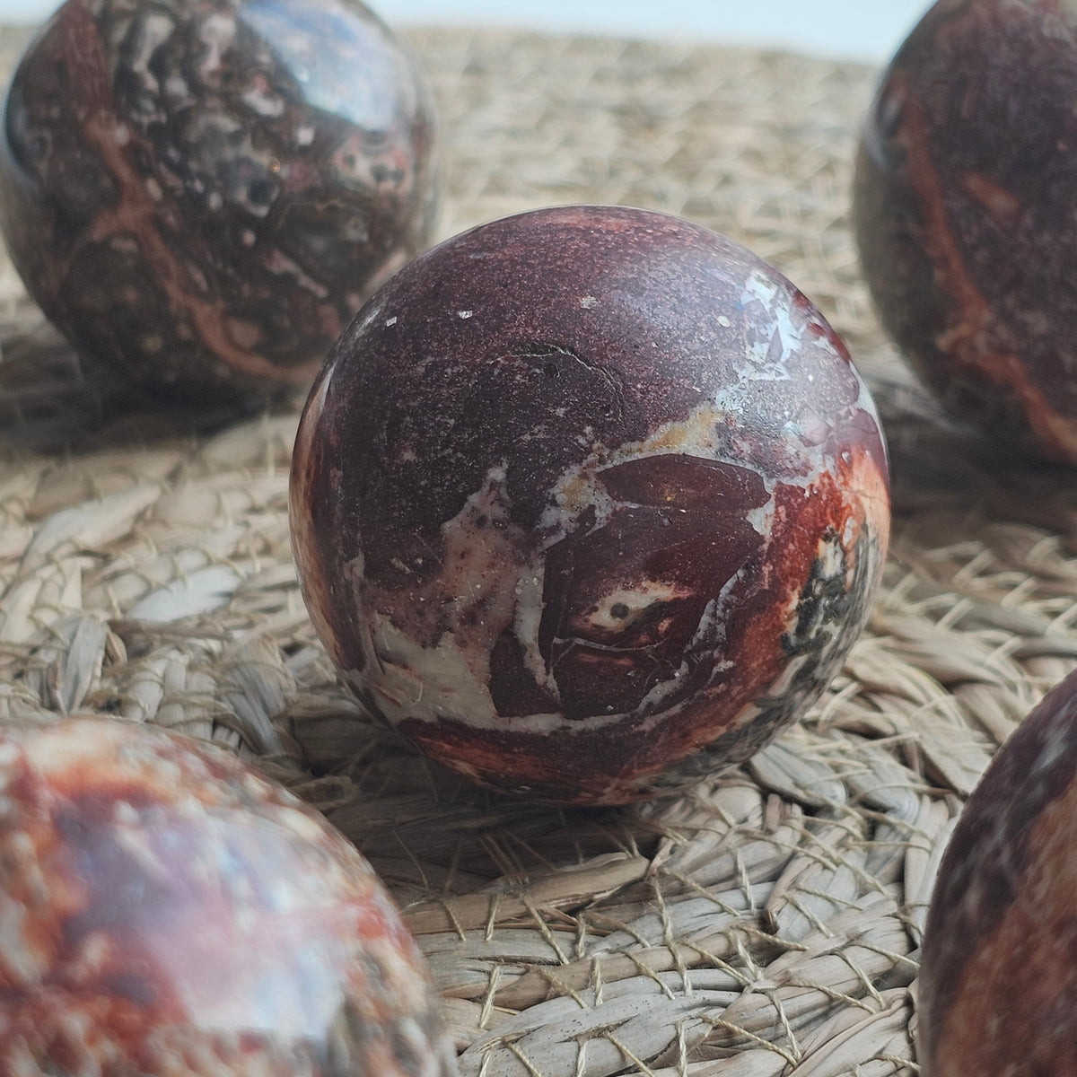 Leopard Skin Jasper Sphere | Natural Patterned Stone Ball