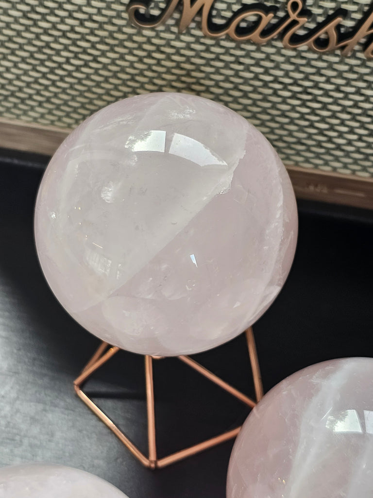 Affordable Rose Quartz Sphere - Healing Crystal Ball, Love and Harmony, Low-Cost Crystal Decor, Budget-Friendly Gift