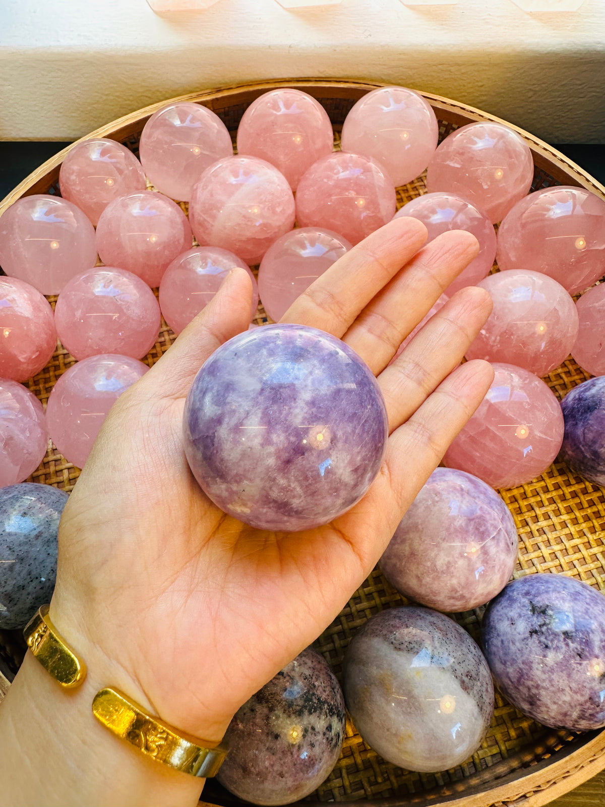 Lepidolite Sphere | Natural Purple Mineral Ball