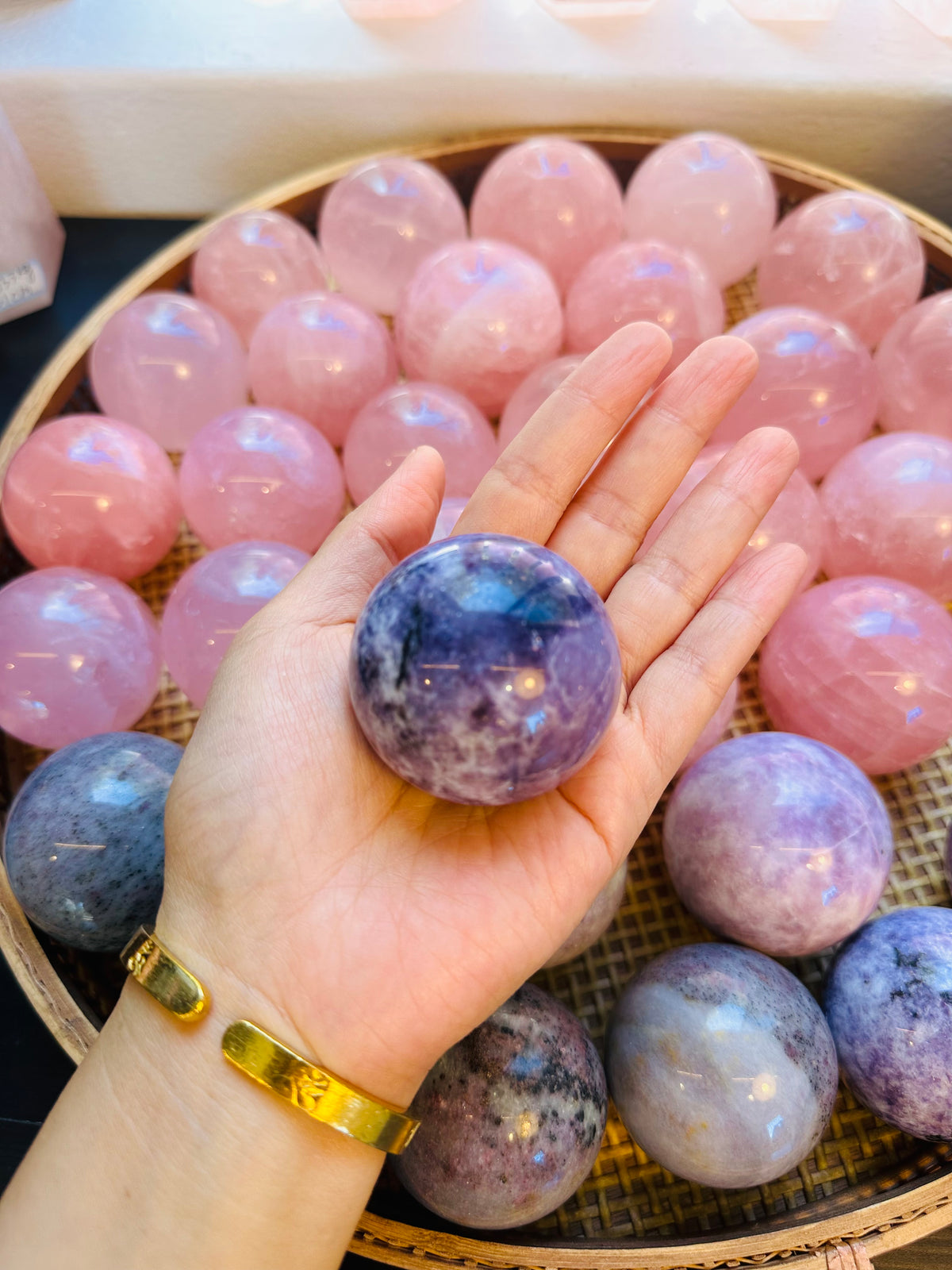 Lepidolite Sphere | Natural Purple Mineral Ball