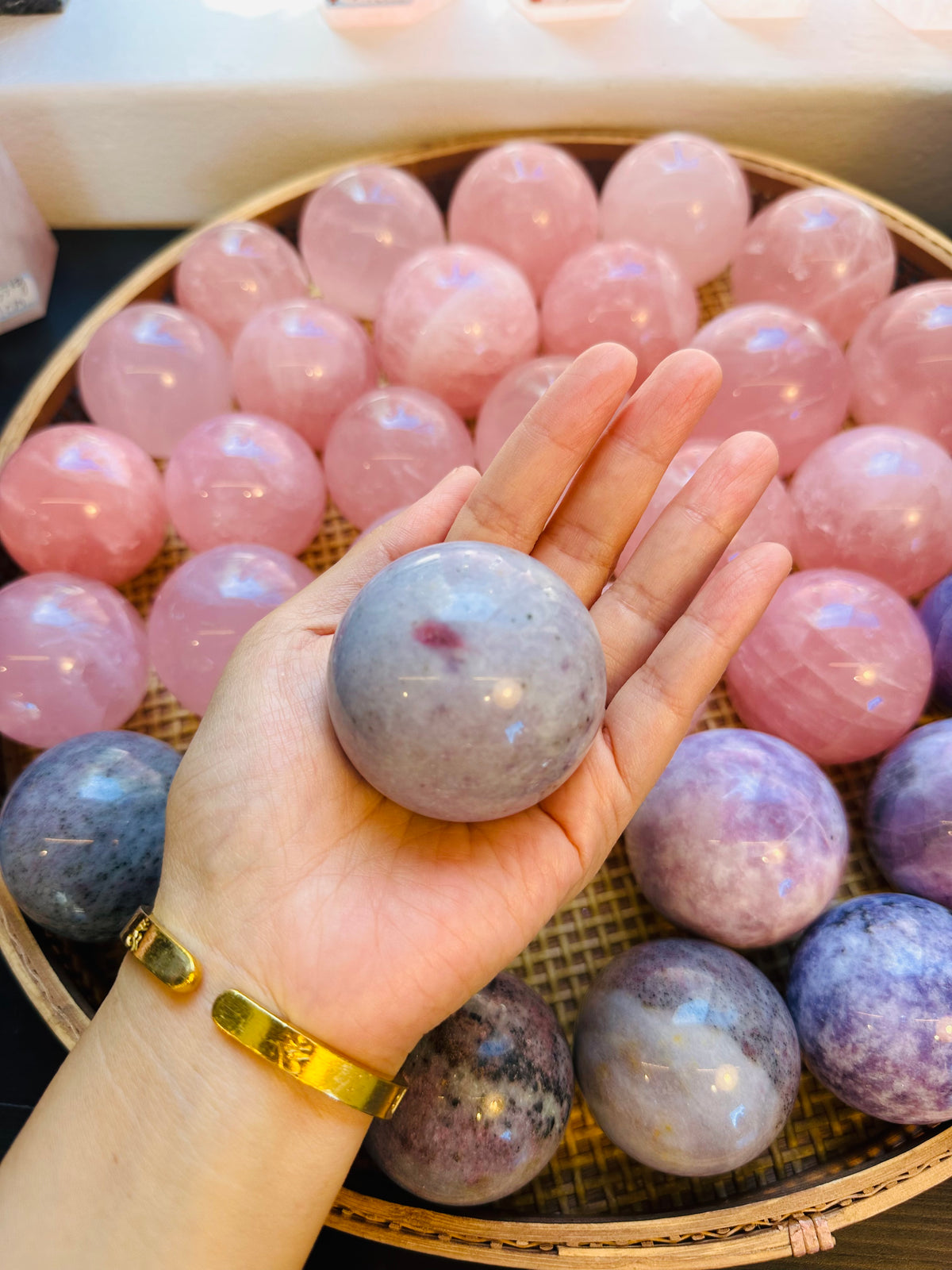 Lepidolite Sphere | Natural Purple Mineral Ball