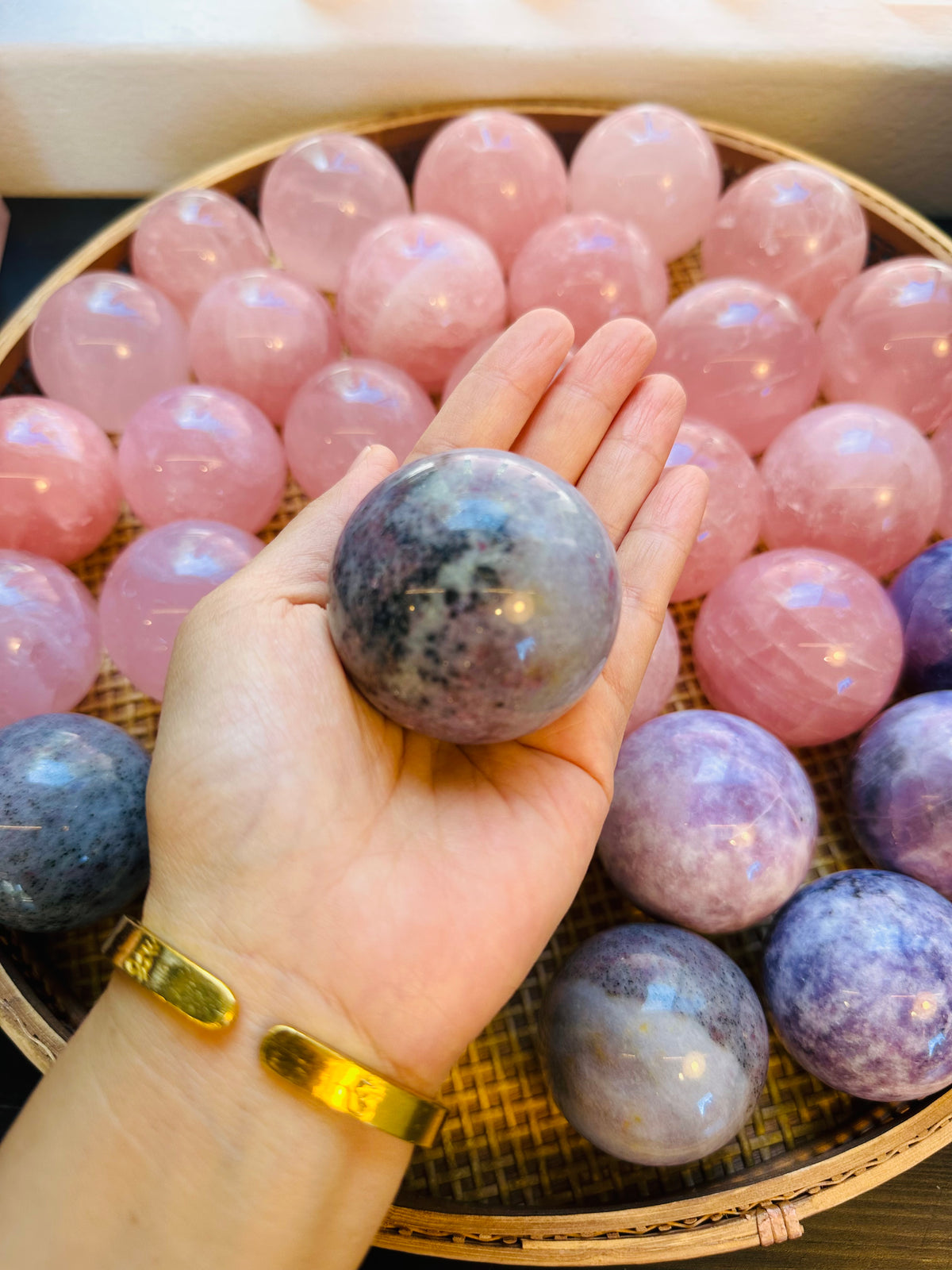 Lepidolite Sphere | Natural Purple Mineral Ball