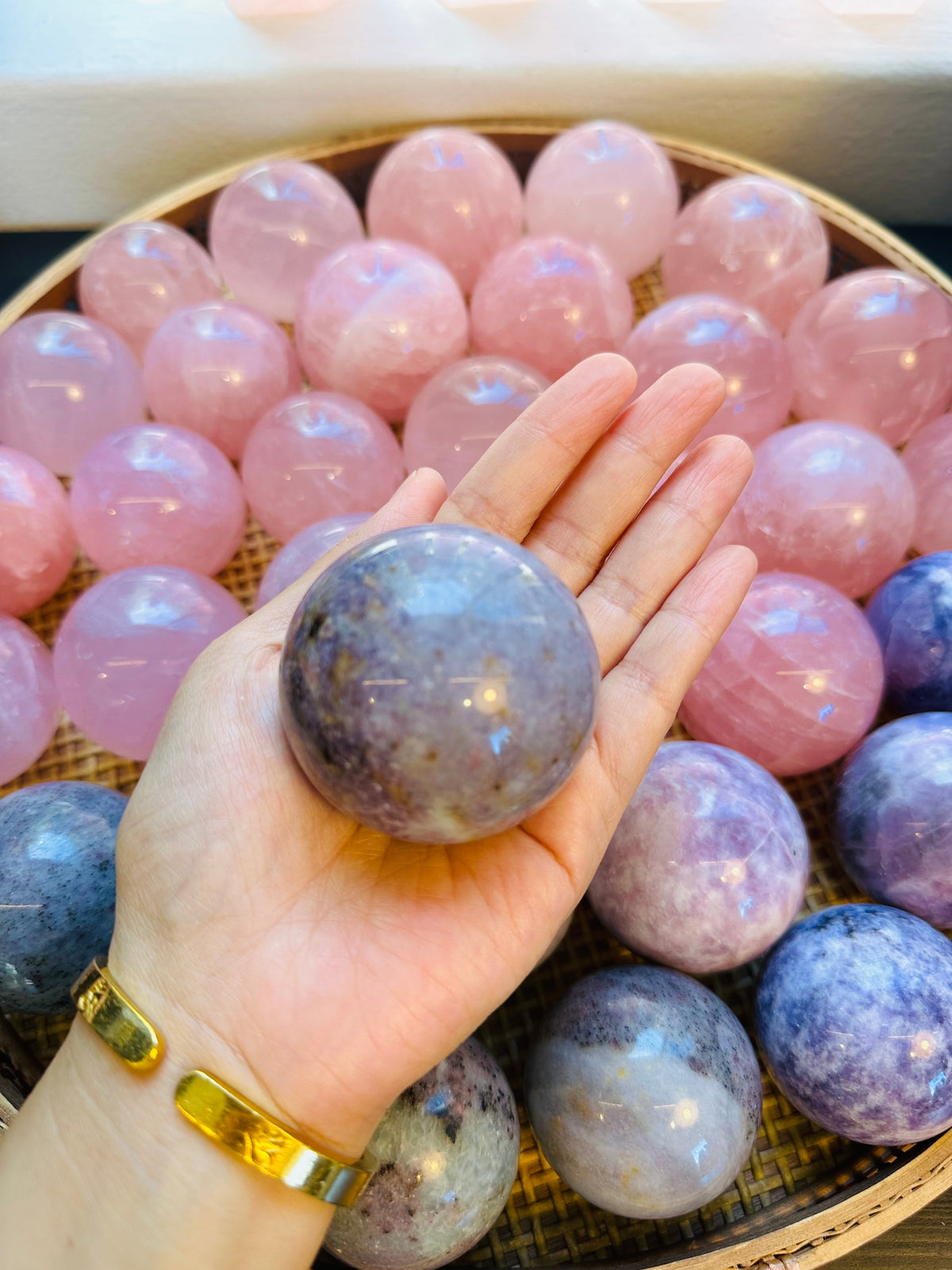 Lepidolite Sphere | Natural Purple Mineral Ball