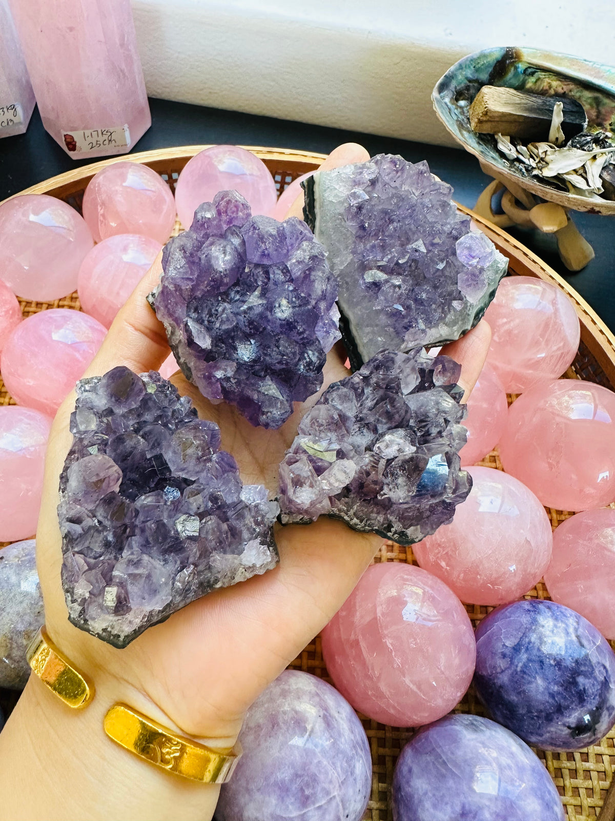 Brazilian Amethyst Cluster, Natural Purple Crystal Geode – product overview