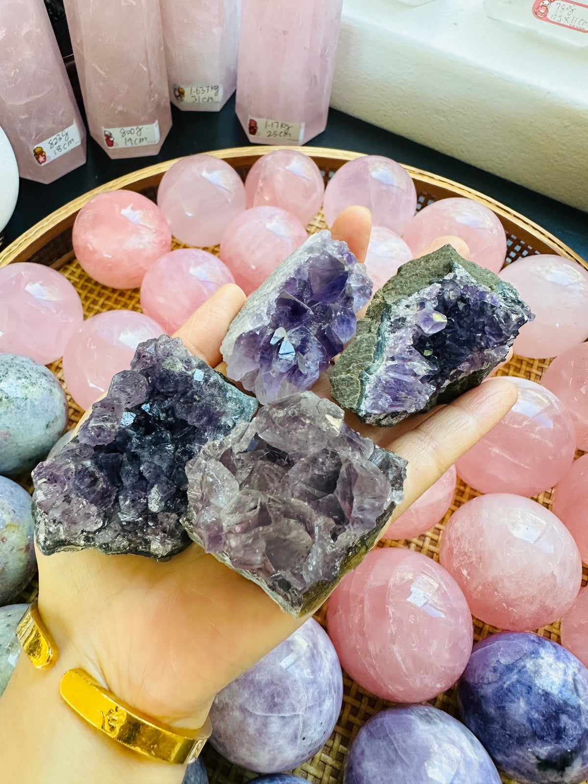 Brazilian Amethyst Cluster, Natural Purple Crystal Geode – alternate view 3