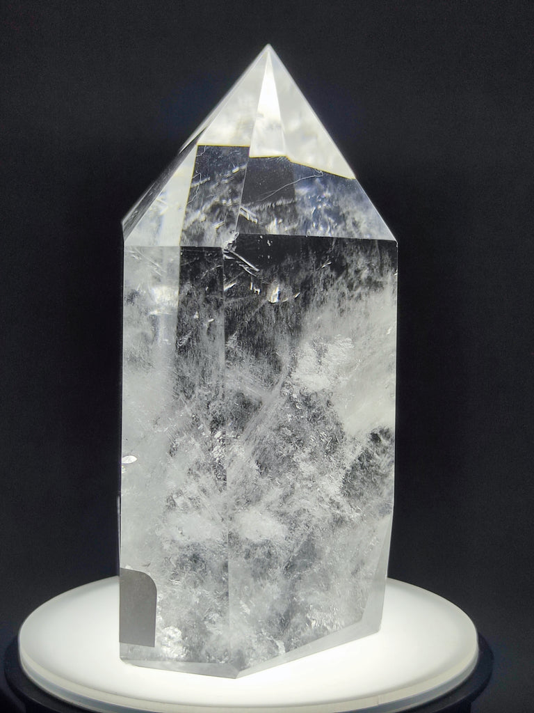 Large Clear Quartz Tower Point Generator Amplify Energy Clarity in Your Space - 589g