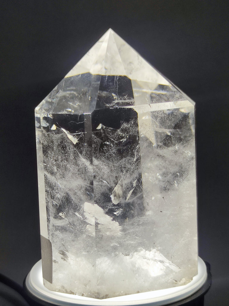 Large Clear Quartz Tower Point Generator Amplify Energy Clarity in Your Space - 852g