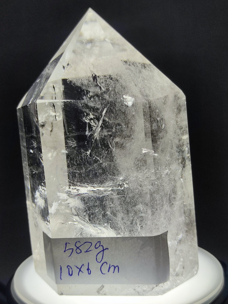 Large Clear Quartz Tower Point Generator Amplify Energy Clarity in Your Space 582g