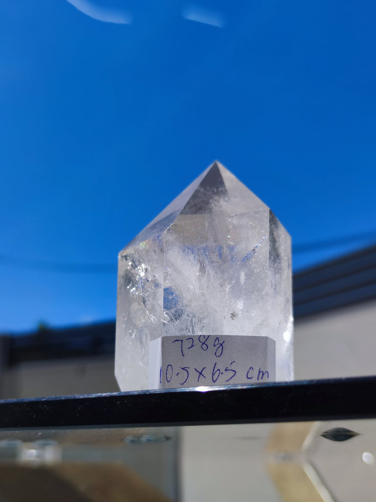 Large XL Clear Quartz Tower Point Generator - Healing & Protection Crystal - Home Decor - Unique Gift