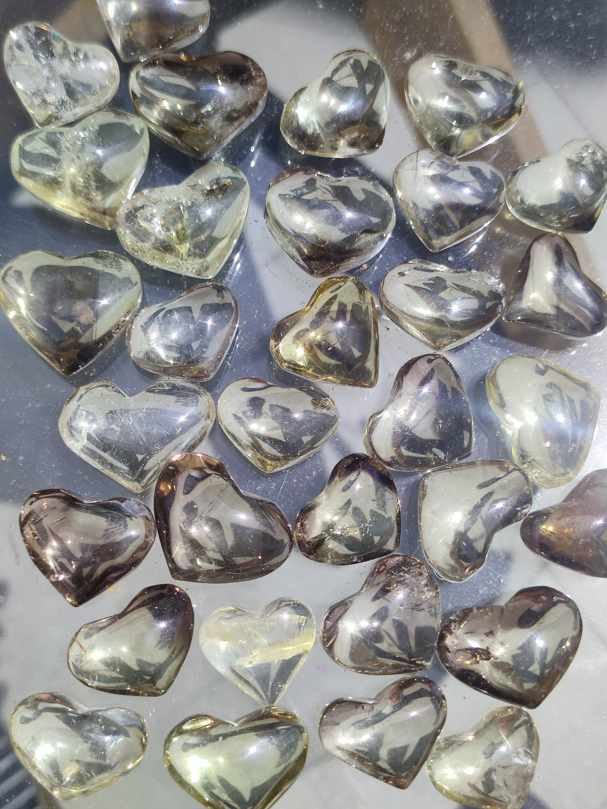 Brazilian Citrine Puffy Heart – base view