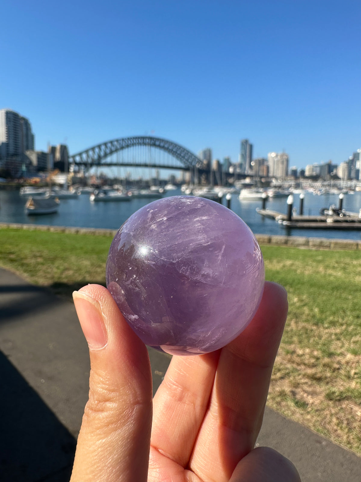 Amethyst Sphere, Natural Purple Crystal Ball – alternate view 8