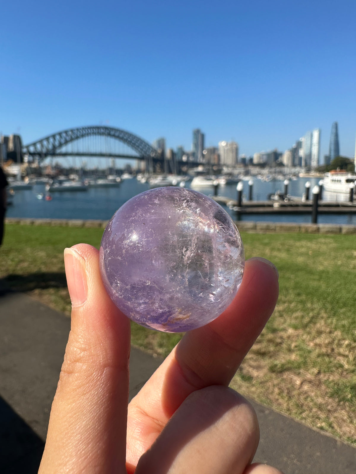 Amethyst Sphere, Natural Purple Crystal Ball – alternate view 10