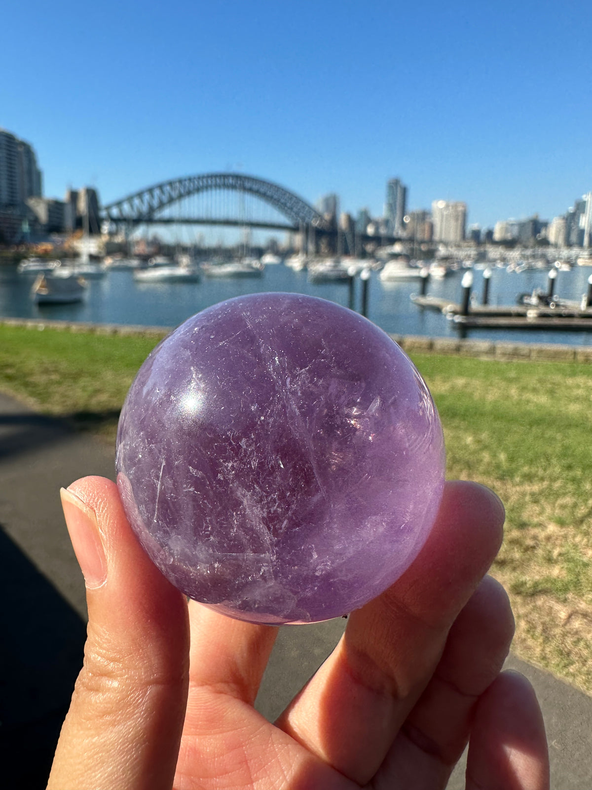 Amethyst Sphere, Natural Purple Crystal Ball – alternate view 11