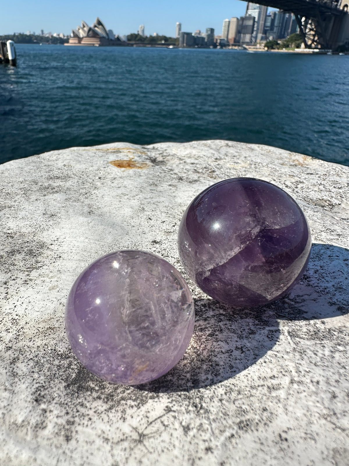 Amethyst Sphere, Natural Purple Crystal Ball – alternate view 4