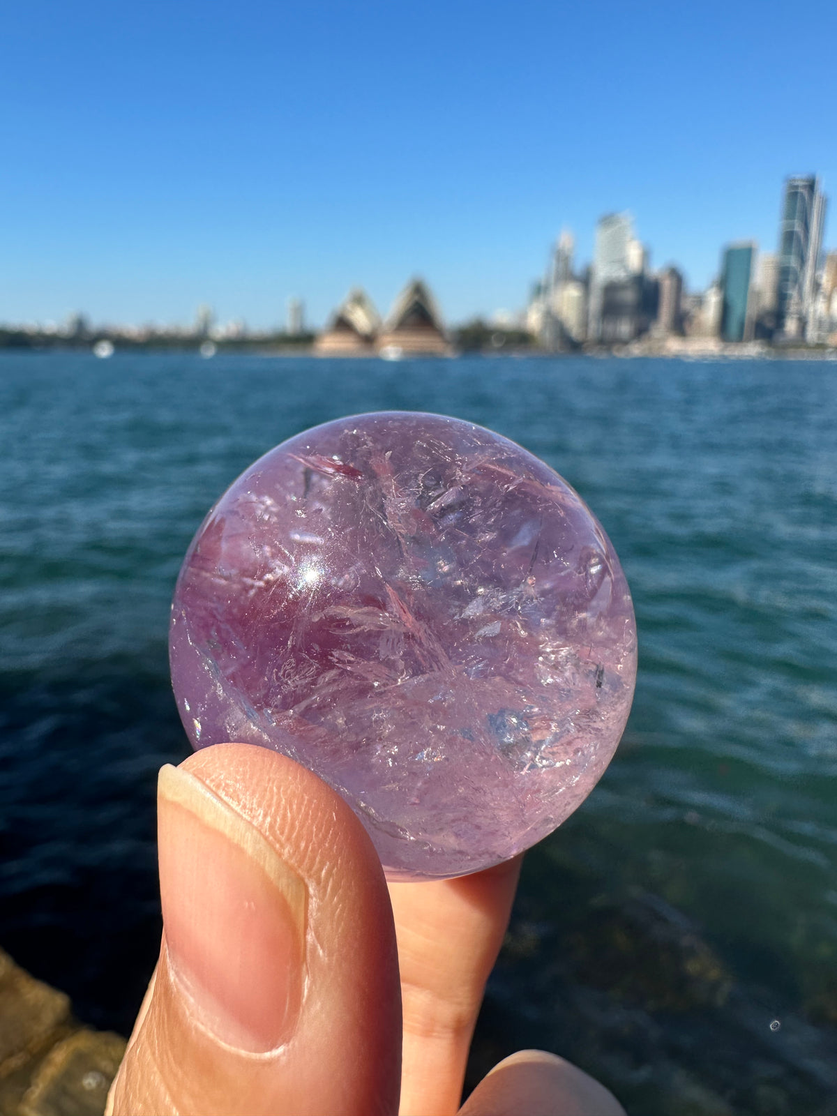 Amethyst Sphere, Natural Purple Crystal Ball – alternate view 3
