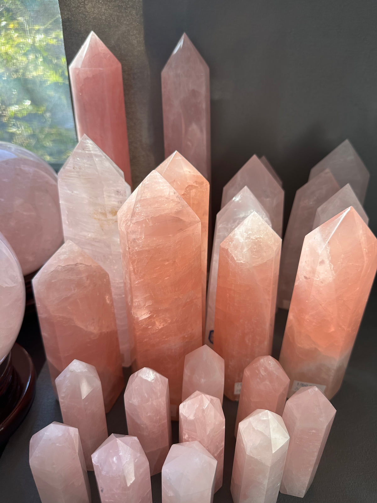 Natural Rose Quartz Tower | 10cm Pink Crystal Point