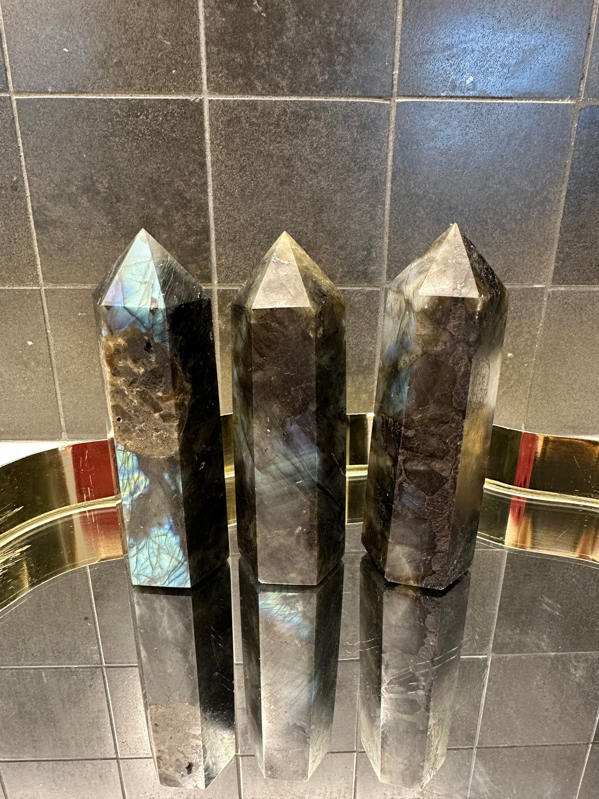 Labradorite Tower | Natural Flash Crystal Point 10cm