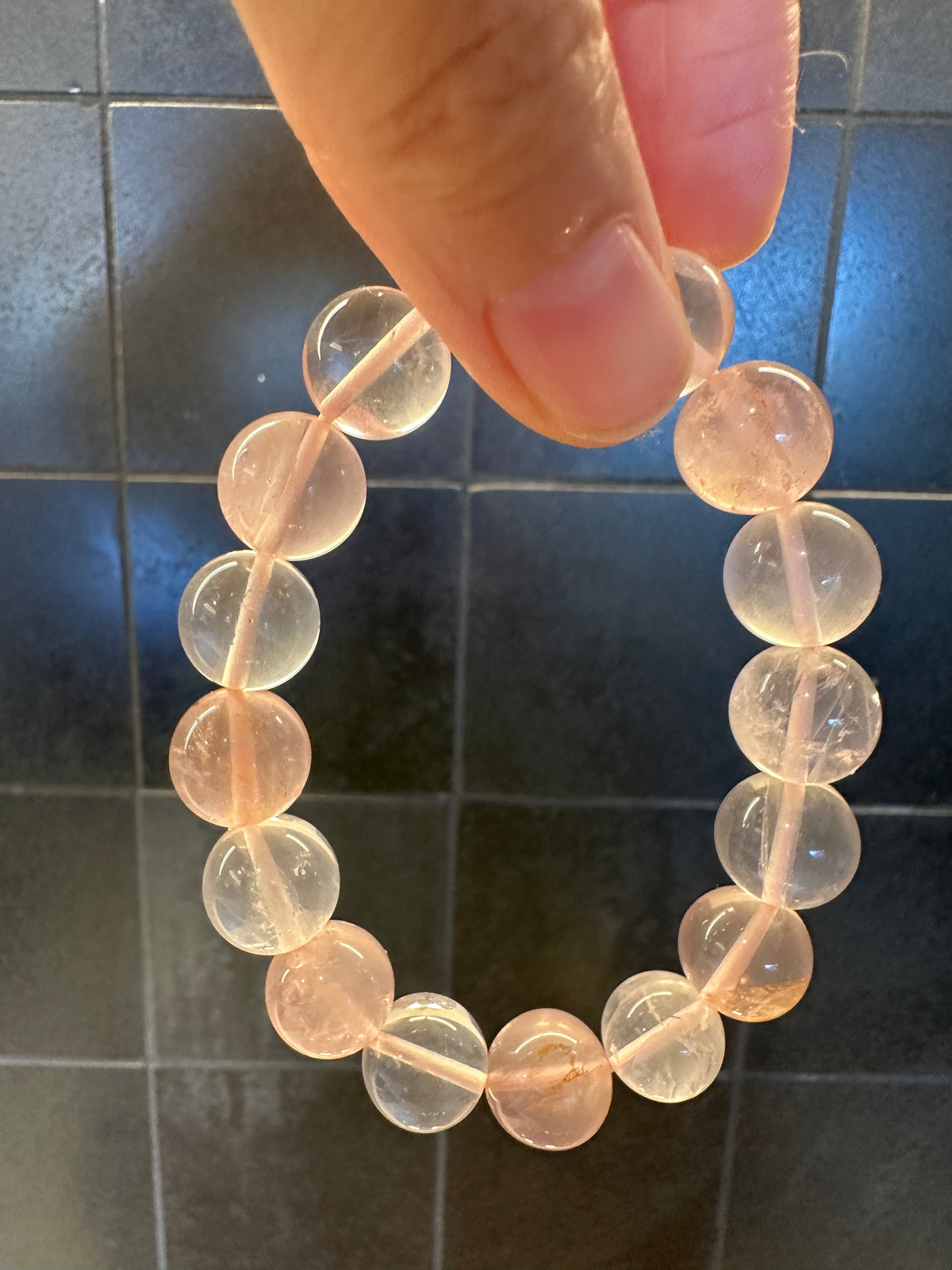 Mozambique Rose Quartz Bracelet | Natural Love Crystal