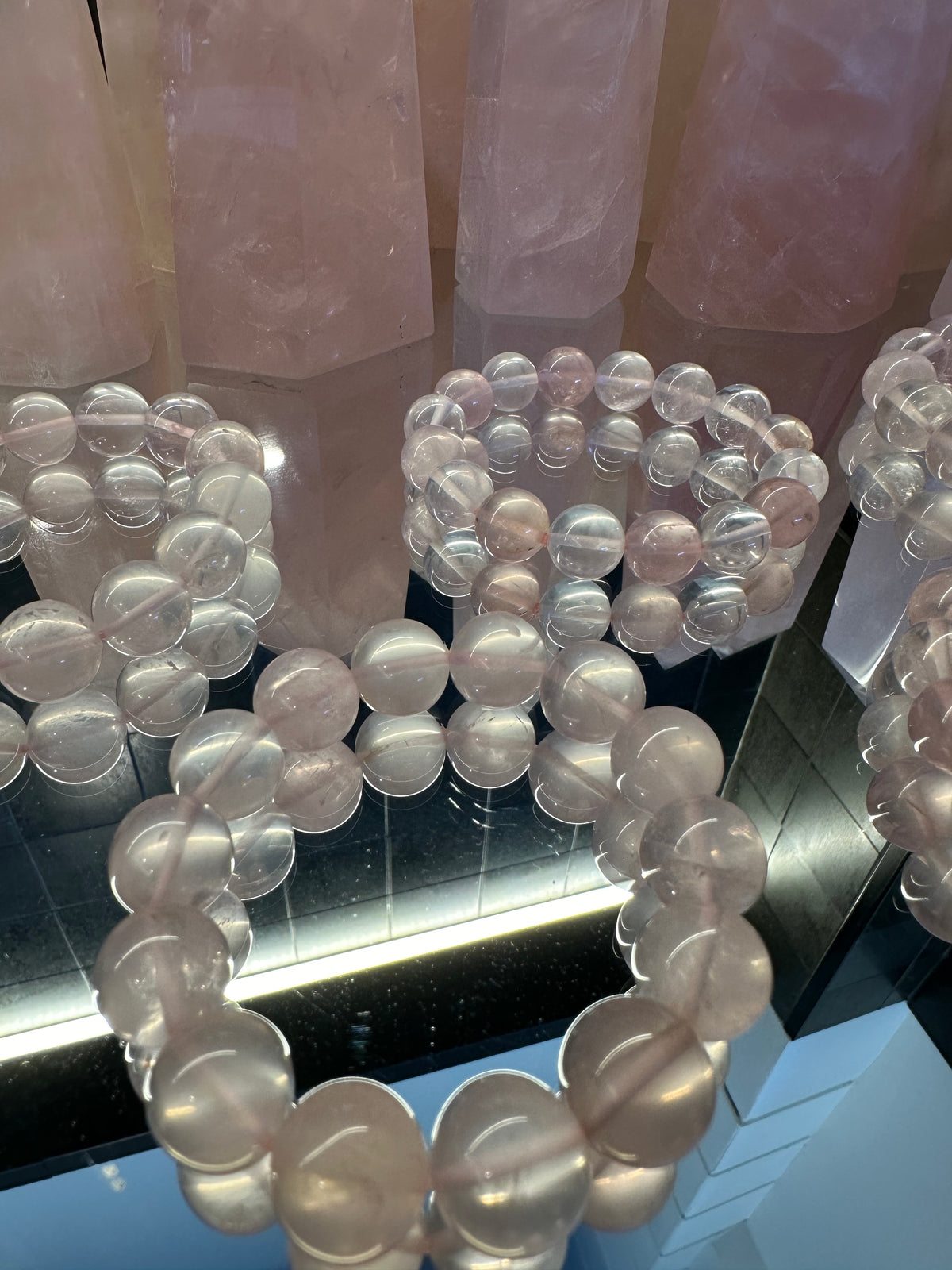 Mozambique Rose Quartz Bracelet | Natural Love Crystal