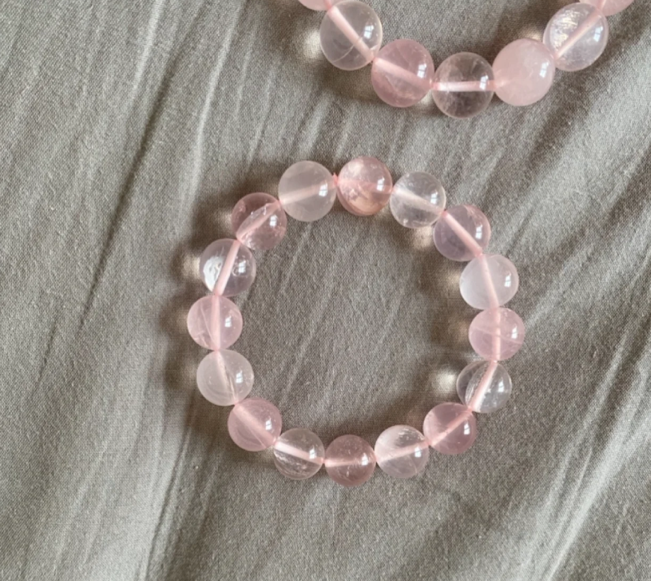 Mozambique Rose Quartz Bracelet | Natural Love Crystal