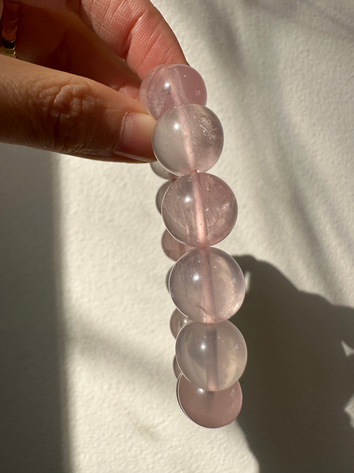 Mozambique Rose Quartz Bracelet | Natural Love Crystal