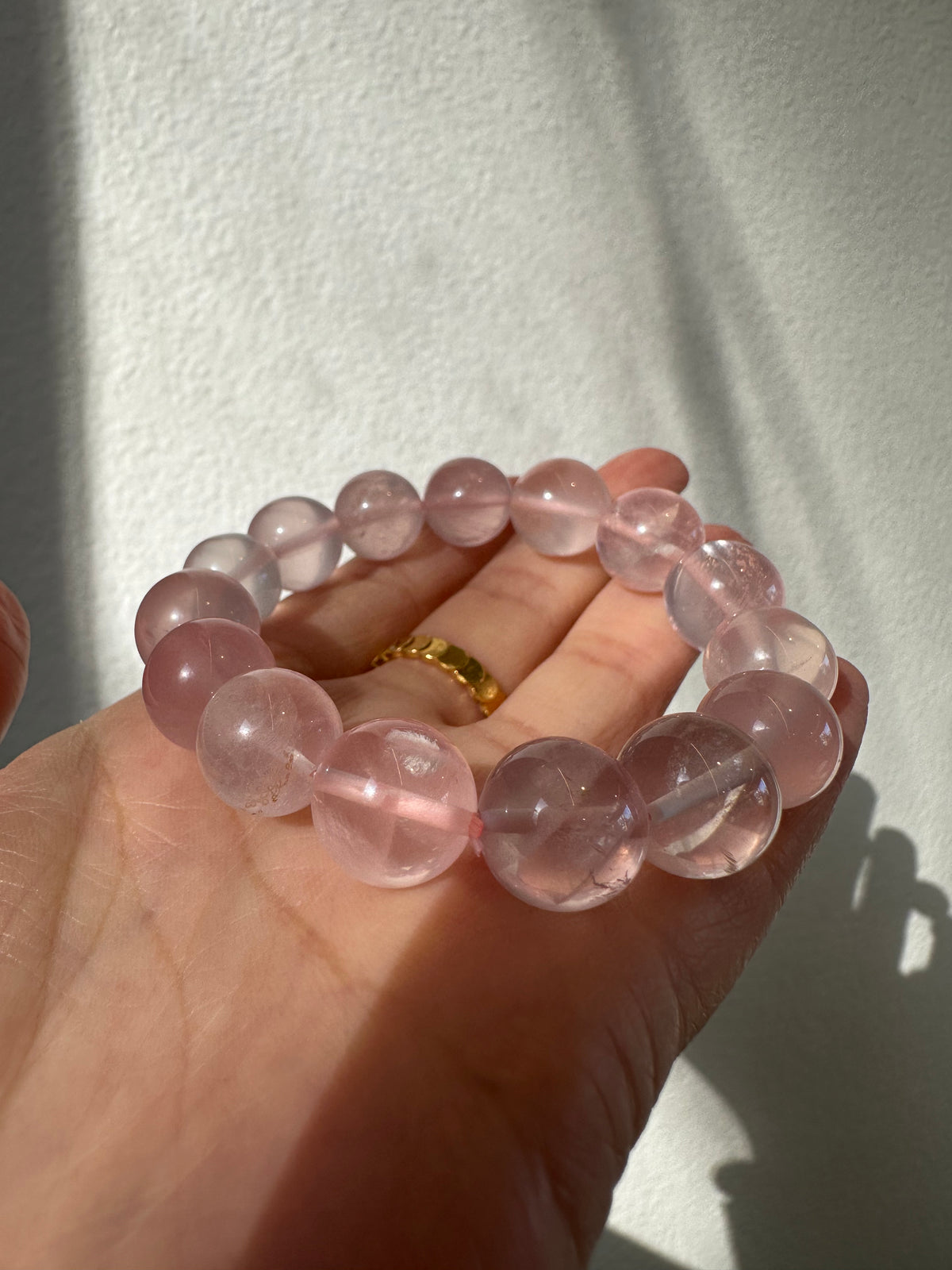 Mozambique Rose Quartz Bracelet | Natural Love Crystal